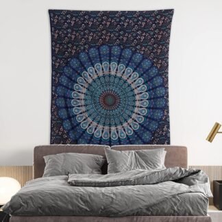 Bless International Handmade Indian hippie Bohemian Psychedelic Peacock Mandala Wall hanging College Dorm Beach Throws Table Cloth Bedding Tapestry Blue Green - lunas-mystic-emporium.com Bless International Handmade Indian hippie Bohemian Psychedelic Peacock Mandala Wall hanging College Dorm Beach Throws Table Cloth Bedding Tapestry (Blue Green,...