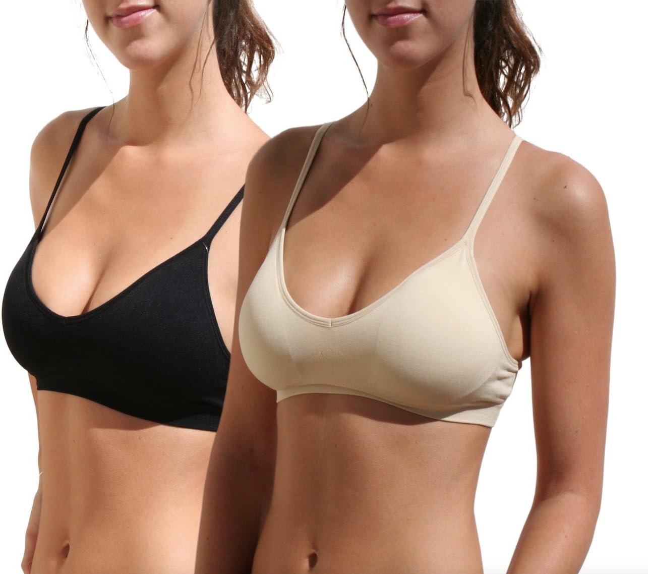 Blue 55 Womens Bralette Wireless Padded Bra Top Sexy Everyday Basic Deep V-Neck - lunas-mystic-emporium.com Blue 55 Women's Bralette Wireless Padded Bra Top Sexy Everyday Basic Deep V-Neck