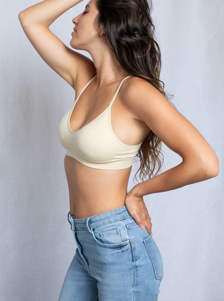 Blue 55 Womens Bralette Wireless Padded Bra Top Sexy Everyday Basic Deep V-Neck - lunas-mystic-emporium.com Blue 55 Women's Bralette Wireless Padded Bra Top Sexy Everyday Basic Deep V-Neck