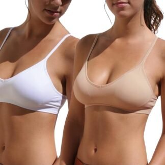 Blue 55 Women's Bralette Wireless Padded Bra Top Sexy Everyday Basic Deep V-Neck