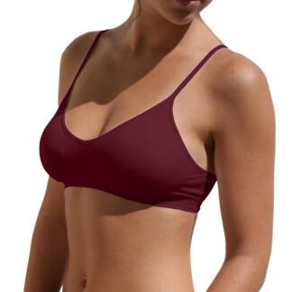 Blue 55 Women's Bralette Wireless Padded Bra Top Sexy Everyday Basic Deep V-Neck