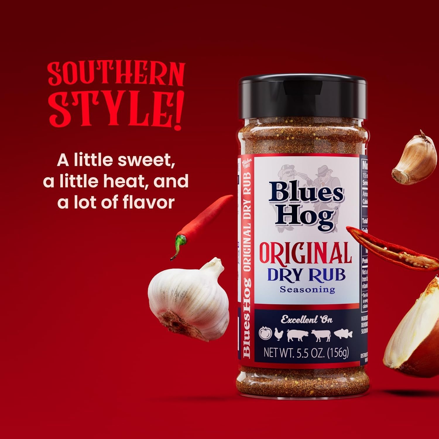 Blues Hog Original Dry Rub Seasoning Southern Spice Blend Gluten-Free All-Natural Made in the USA 55oz - lunas-mystic-emporium.com Blues Hog Original Dry Rub Seasoning, Southern Spice Blend, Gluten-Free, All-Natural, Made in the USA, 5.5oz