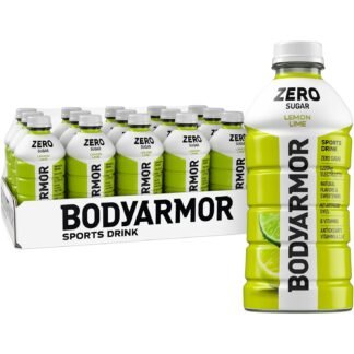 BODYARMOR ZERO Sugar Lemon Lime Electrolyte Drink, Natural Flavors, 28 Fl Oz Bottles (15 Pack), B Vitamins & Antioxidants Sugar Free Hydration