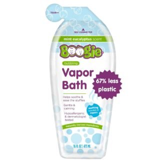 Boogie Kids Botanical Bubble Bath, Soothing Vapor, Made with Natural Essential Oils, Mint Eucalyptus, 16 oz (Pack of 1)
