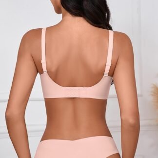 Bras for Women No Underwire Wireless Seamless Deep V Push Up Bra Supportive Full Coverage Everyday Bras