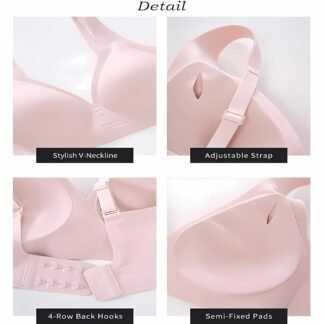 Bras for Women No Underwire Wireless Seamless Deep V Push Up Bra Supportive Full Coverage Everyday Bras