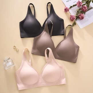 Bras for Women No Underwire Wireless Seamless Deep V Push Up Bra Supportive Full Coverage Everyday Bras