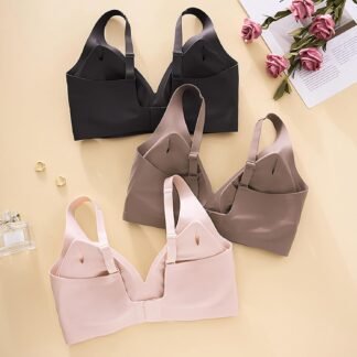 Bras for Women No Underwire Wireless Seamless Deep V Push Up Bra Supportive Full Coverage Everyday Bras