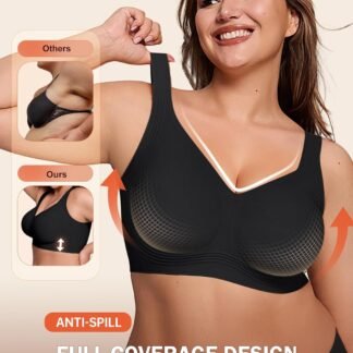 Bras for Women Supportive Wireless Push Up Bra Full Coverage No Underwire Seamless Plus Size for Older Women