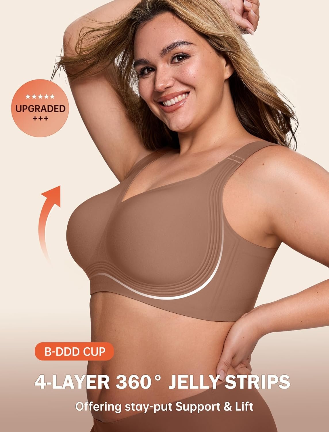 Bras for Women Supportive Wireless Push Up Bra Full Coverage No Underwire Seamless Plus Size for Older Women - lunas-mystic-emporium.com Bras for Women Supportive Wireless Push Up Bra Full Coverage No Underwire Seamless Plus Size for Older Women