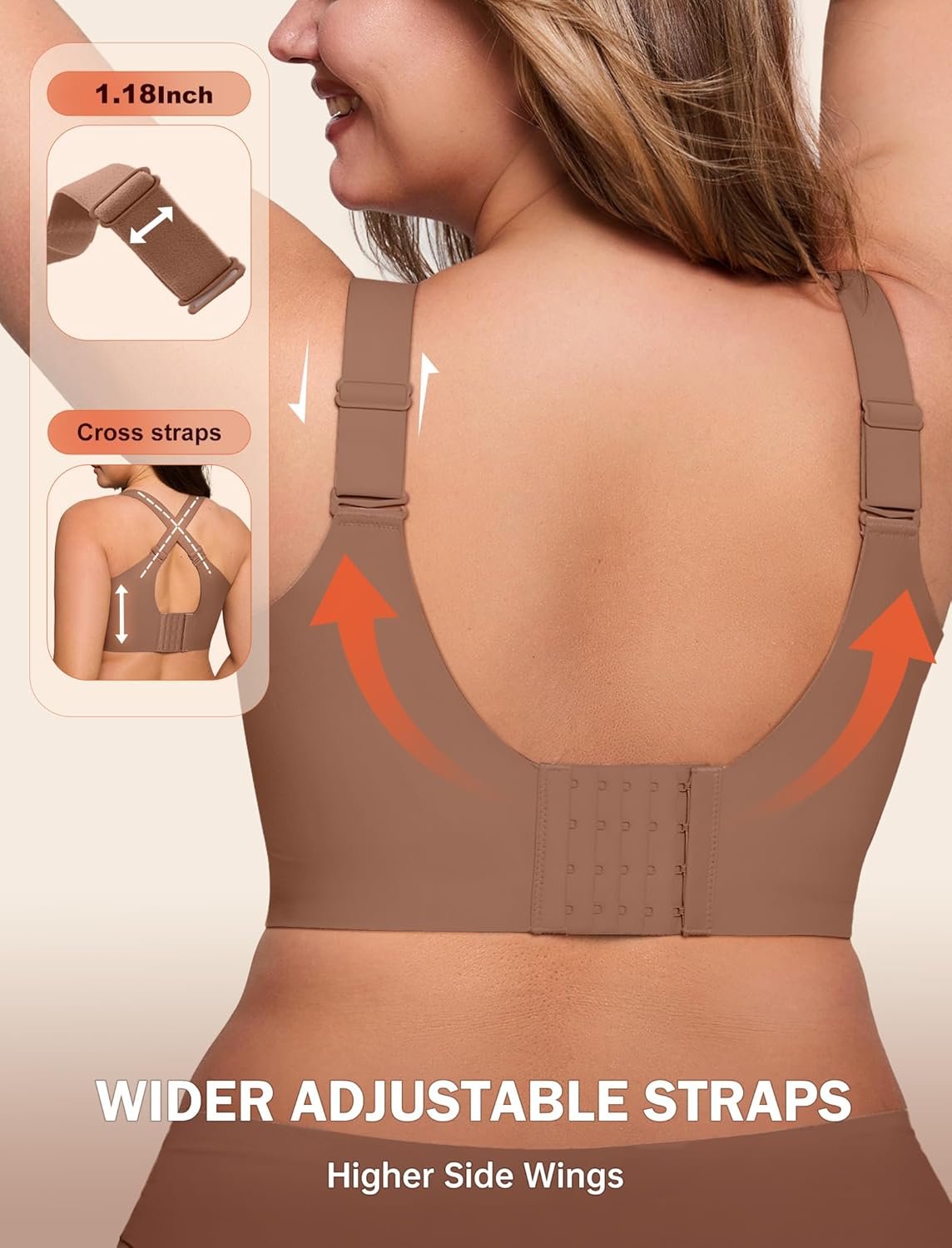 Bras for Women Supportive Wireless Push Up Bra Full Coverage No Underwire Seamless Plus Size for Older Women - lunas-mystic-emporium.com Bras for Women Supportive Wireless Push Up Bra Full Coverage No Underwire Seamless Plus Size for Older Women