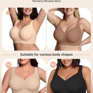 Bras for Women Supportive Wireless Push Up Bra Full Coverage No Underwire Seamless Plus Size for Older Women - lunas-mystic-emporium.com Bras for Women Supportive Wireless Push Up Bra Full Coverage No Underwire Seamless Plus Size for Older Women