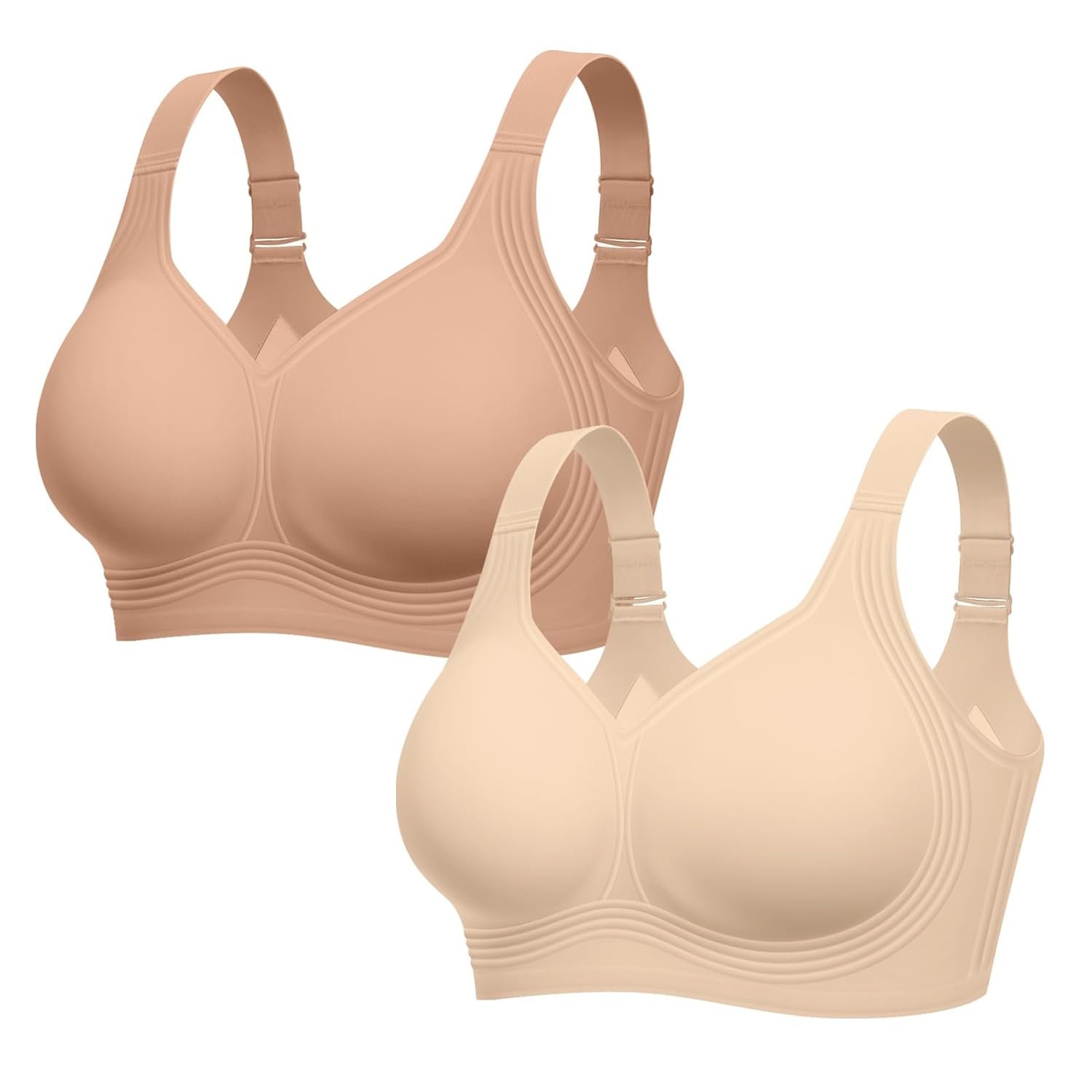 Bras for Women Supportive Wireless Push Up Bra Full Coverage No Underwire Seamless Plus Size for Older Women - lunas-mystic-emporium.com Bras for Women Supportive Wireless Push Up Bra Full Coverage No Underwire Seamless Plus Size for Older Women