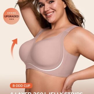 Bras for Women Supportive Wireless Push Up Bra Full Coverage No Underwire Seamless Plus Size for Older Women
