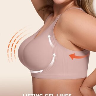 Bras for Women Supportive Wireless Push Up Bra Full Coverage No Underwire Seamless Plus Size for Older Women