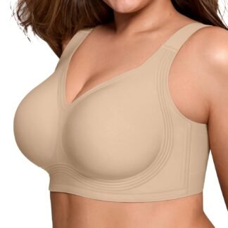 Bras for Women Supportive Wireless Push Up Bra Full Coverage No Underwire Seamless Plus Size for Older Women