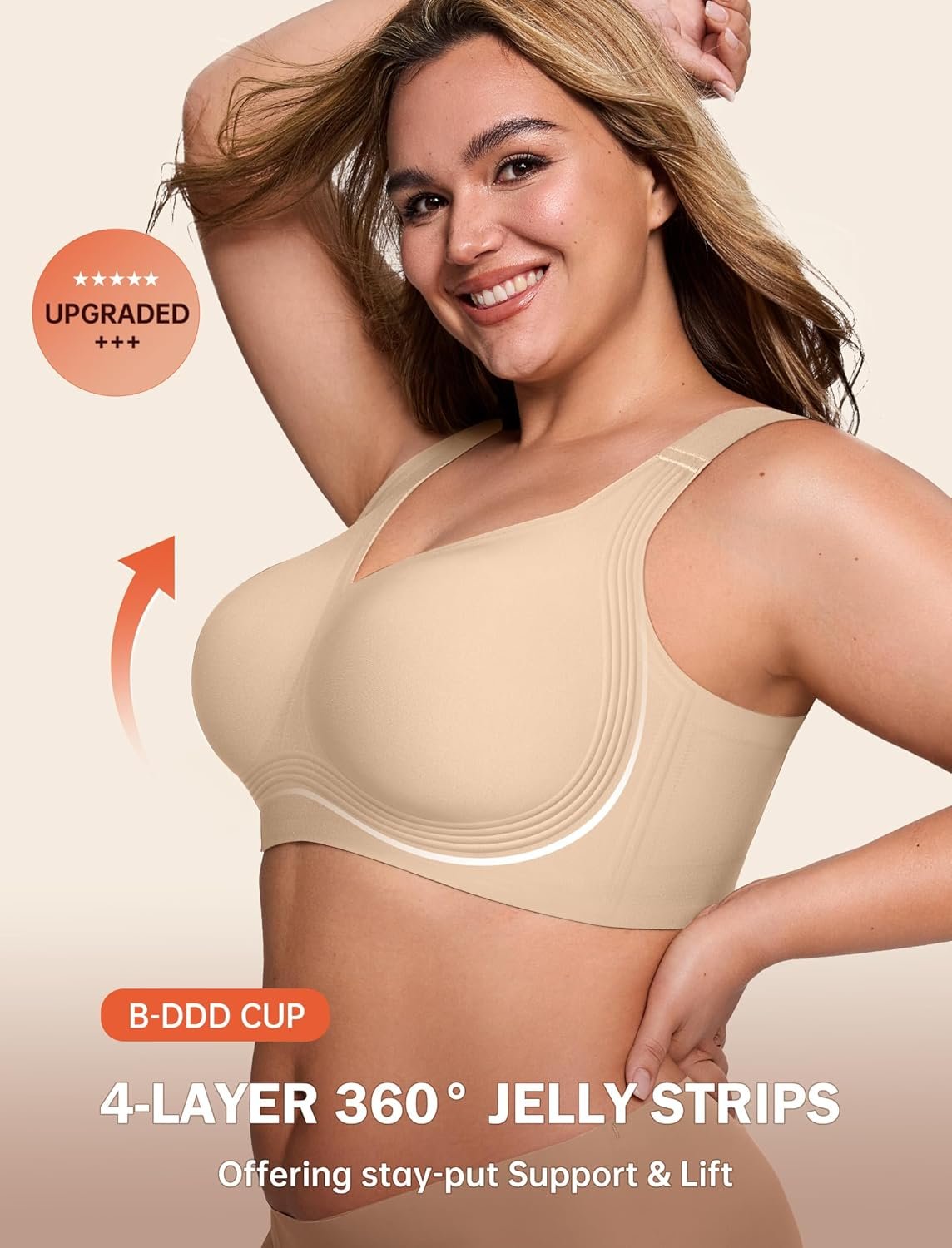 Bras for Women Supportive Wireless Push Up Bra Full Coverage No Underwire Seamless Plus Size for Older Women - lunas-mystic-emporium.com Bras for Women Supportive Wireless Push Up Bra Full Coverage No Underwire Seamless Plus Size for Older Women