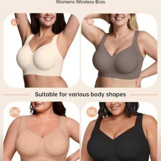 Bras for Women Supportive Wireless Push Up Bra Full Coverage No Underwire Seamless Plus Size for Older Women - lunas-mystic-emporium.com Bras for Women Supportive Wireless Push Up Bra Full Coverage No Underwire Seamless Plus Size for Older Women