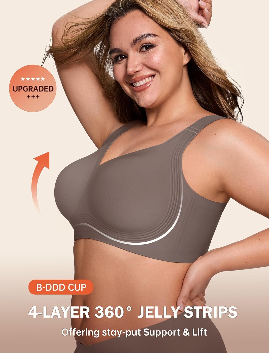 Bras for Women Supportive Wireless Push Up Bra Full Coverage No Underwire Seamless Plus Size for Older Women - lunas-mystic-emporium.com Bras for Women Supportive Wireless Push Up Bra Full Coverage No Underwire Seamless Plus Size for Older Women