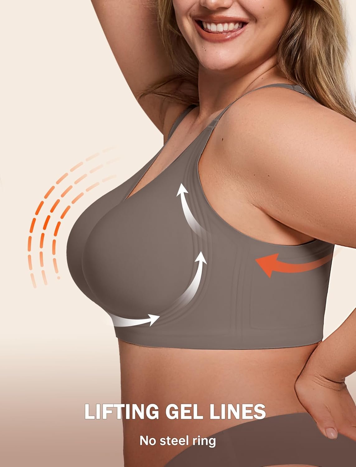 Bras for Women Supportive Wireless Push Up Bra Full Coverage No Underwire Seamless Plus Size for Older Women - lunas-mystic-emporium.com Bras for Women Supportive Wireless Push Up Bra Full Coverage No Underwire Seamless Plus Size for Older Women
