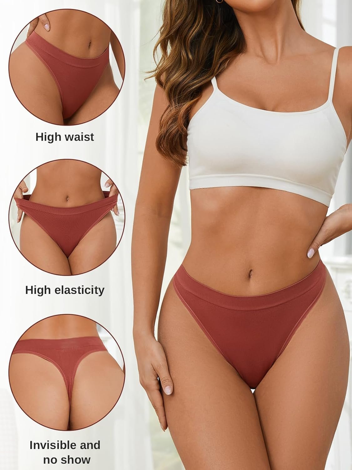 Breathable Seamless Thongs Comfortable Womens Underwear 5-Pack - lunas-mystic-emporium.com Breathable Seamless Thongs: Comfortable Women's Underwear 5-Pack
