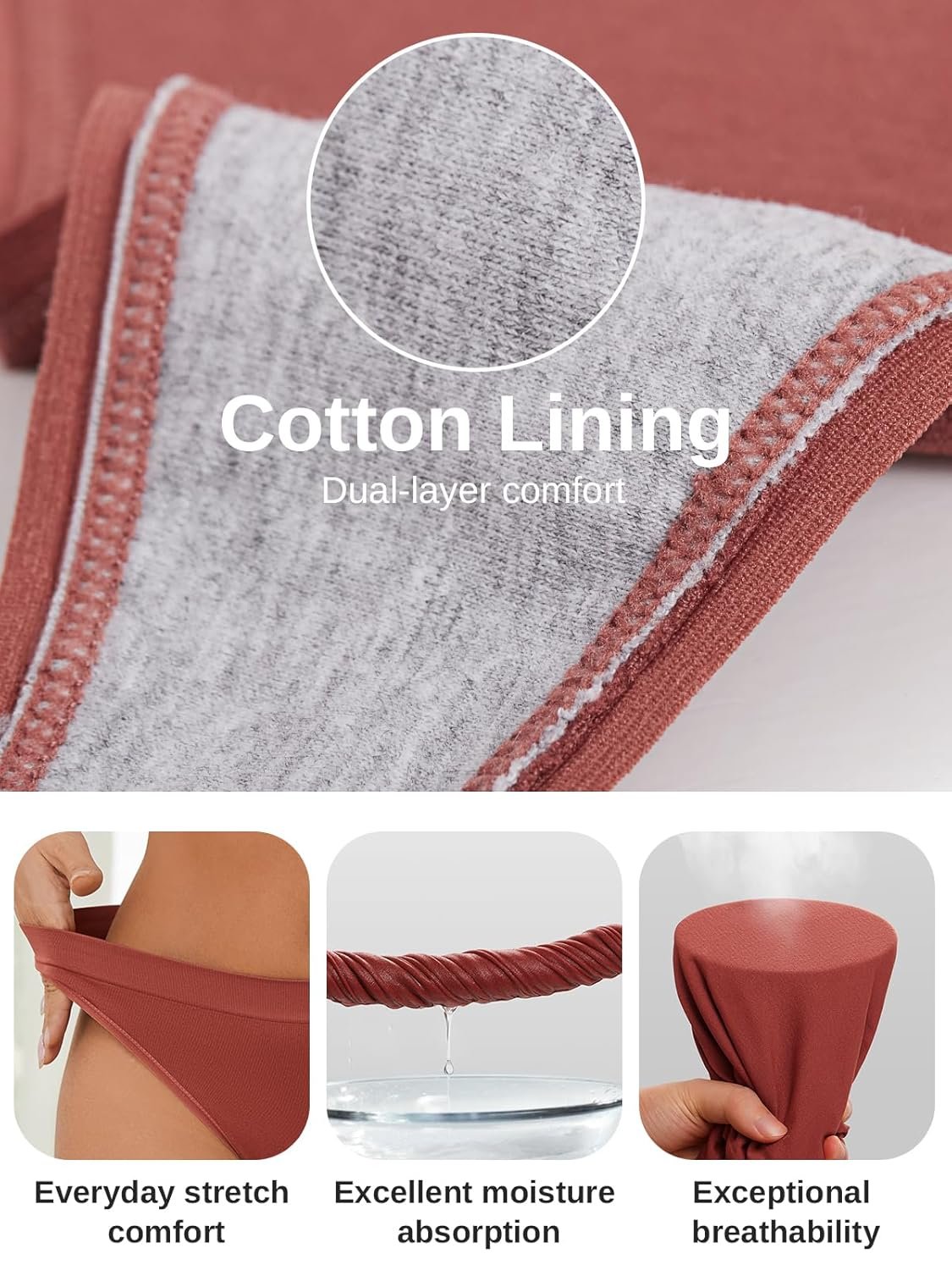 Breathable Seamless Thongs Comfortable Womens Underwear 5-Pack - lunas-mystic-emporium.com Breathable Seamless Thongs: Comfortable Women's Underwear 5-Pack