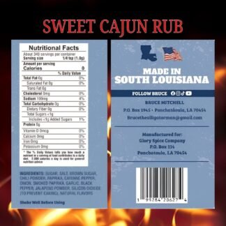 Bruce Mitchell, The Alligator Man, Sweet Cajun Rub & Sweet Spicy Seasoning Multi-Pack - 2 Pack (12.3oz & 10oz) - Perfect for BBQ, Grilling, Roasting, Air Frying, and More –...