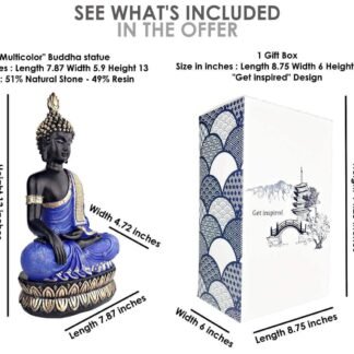 Buddha Statues for Home. 13" Buddha Statue (The Moment of Enlightenment). Collectibles and Figurines, Meditation Decor, Spiritual Living Room Decor, Yoga Zen room, Hindu and...