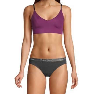 Calvin Klein Women's Invisibles Comfort Lightly Lined Seamless Wireless Triangle Bralette Bra