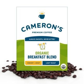 Cameron's Coffee Roasted Whole Bean Coffee, Organic Breakfast Blend, 4 Pound