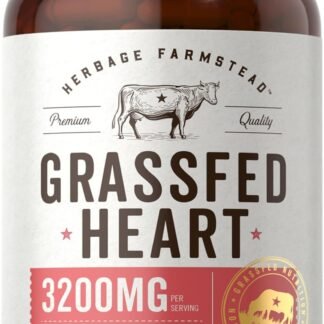 Carlyle Grass Fed Beef Heart Supplement | 3200mg | 200 Count | Desiccated Pasture Raised Bovine Capsules | Non-GMO, Gluten Free | by Herbage Farmstead
