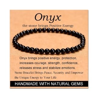 Carnelian Bracelet - Stone of Luck,Stretch Natural Stone Crystal Beads Jewelry Gifts for Women Men Unisex