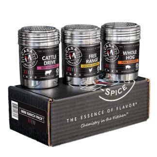 Casa M Spice Co Mini Ranch Pack — Spice Seasoning Set • Low Sodium • No MSG • BBQ Spices and Seasonings • Gourmet Gift Set • Perfect Kit for Barbecue, Grilling & Smoking