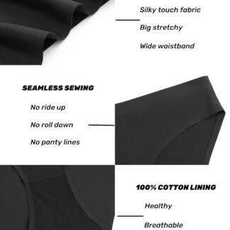 Caterlove Womens Seamless Underwear No Show Stretch Bikini Panties Silky Invisible Hipster 6 Pack - lunas-mystic-emporium.com Caterlove Women's Seamless Underwear No Show Stretch Bikini Panties Silky Invisible Hipster 6 Pack