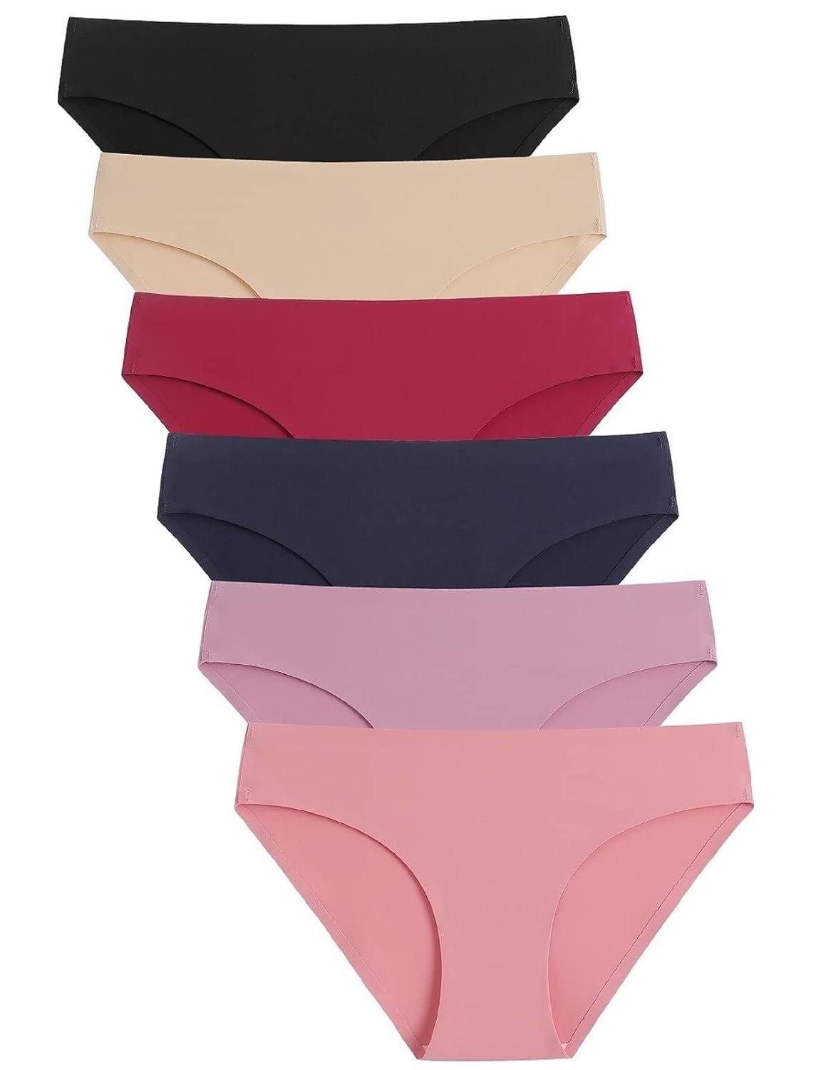 Caterlove Womens Seamless Underwear No Show Stretch Bikini Panties Silky Invisible Hipster 6 Pack - lunas-mystic-emporium.com Caterlove Women's Seamless Underwear No Show Stretch Bikini Panties Silky Invisible Hipster 6 Pack