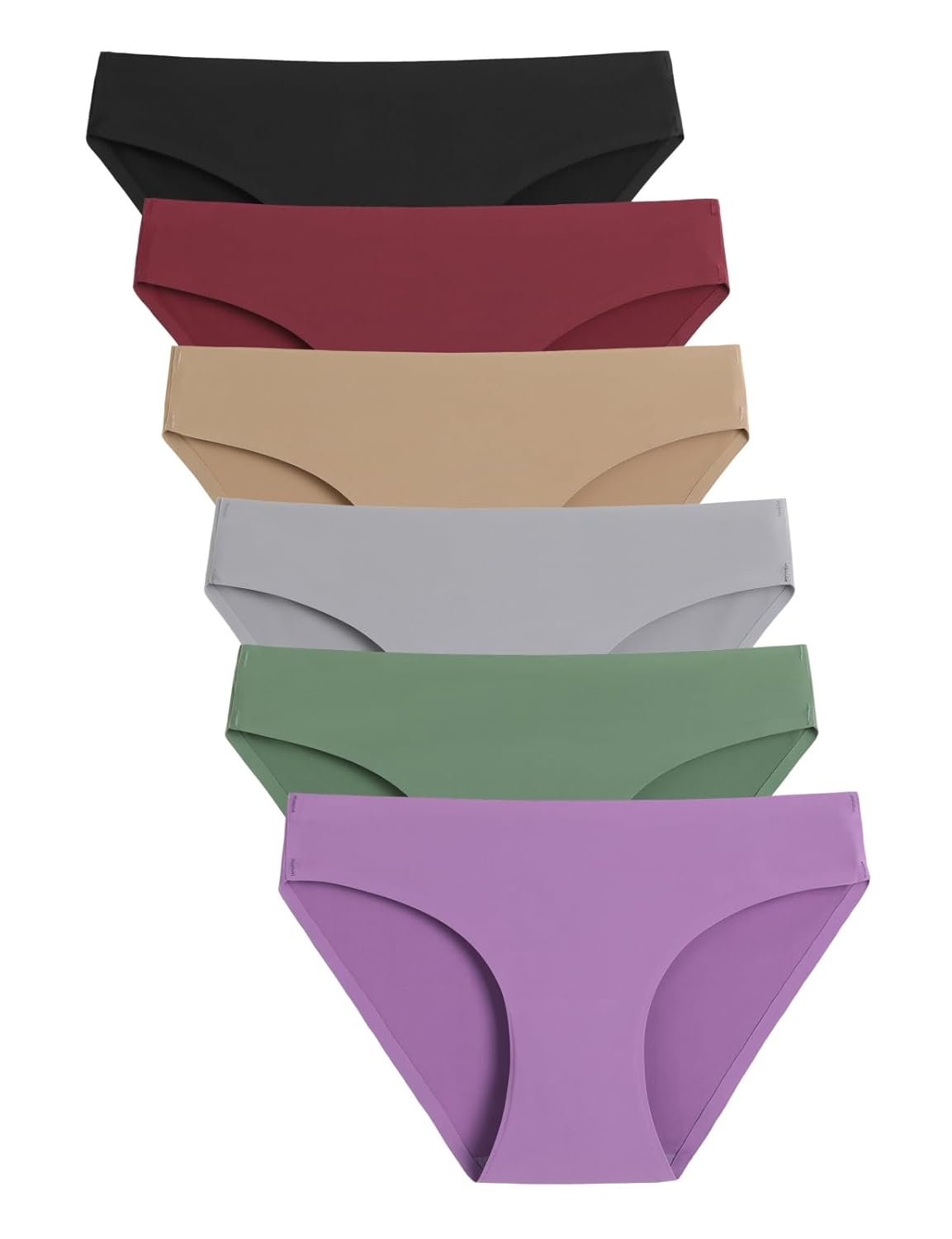 Caterlove Womens Seamless Underwear No Show Stretch Bikini Panties Silky Invisible Hipster 6 Pack - lunas-mystic-emporium.com Caterlove Women's Seamless Underwear No Show Stretch Bikini Panties Silky Invisible Hipster 6 Pack