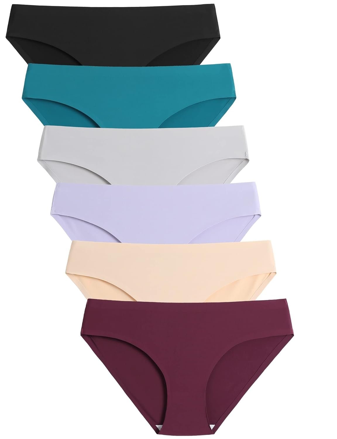Caterlove Womens Seamless Underwear No Show Stretch Bikini Panties Silky Invisible Hipster 6 Pack - lunas-mystic-emporium.com Caterlove Women's Seamless Underwear No Show Stretch Bikini Panties Silky Invisible Hipster 6 Pack