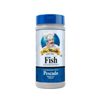 Chef Merito | Fish Seasoning | 14 Ounces | Pack of One | Large Bottle | Great for Frying, Grilling and Oven Baking |