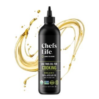 Chefs Life Organic Avocado Oil - Organic Avocado Oil For Cooking, Avocado Oil Organic for Dressing, Dipping, Drizzle, 100% Pure, Single Origin, Non GMO - 16.9 Fl Oz Squeezable...