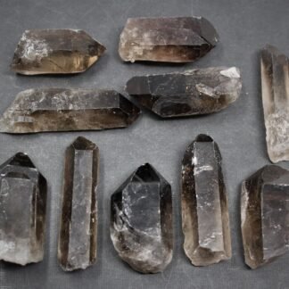 CircuitOffice 1 Pc Large Smokey Quartz Crystal Point (1" - 2") Rough Natural Smoky Wand Specimen