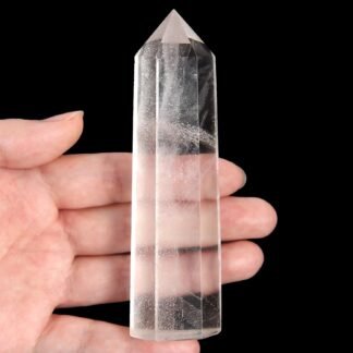 Clear Quartz Crystal Wand-1 Pc 3.9''-4.3'' Natural Clear Quartz Crystal Wand, Healing Crystal and Stones, Natural Clear Quartz Stone Tower, Gift Box Packaging