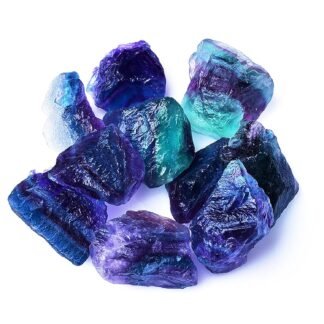 Colored Fluorite Raw Crystals,Small 0.8-1.2" Healing Crystal Natural Rough Stones for Intuition,Chakra,Meditation,Decoration,Polishing,Energy Work,Tumbling,Wire Wrapping,Crystal...