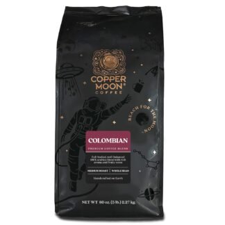 Copper Moon Medium Roast Whole Bean Coffee, Medium Roast, Eco Harvest Organic Blend, 2 Lb