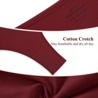 Cotton Thongs for Women， Seamless Womens Underwear Breathable Briefs Comfortable Panties 6 pack
