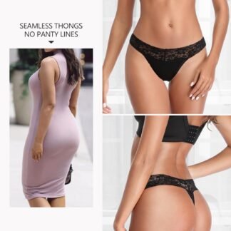 Cotton Thongs for Women T Back Breathable Comfort See Through Panties Seamless Lace Pack - lunas-mystic-emporium.com Cotton Thongs for Women, T Back Breathable Comfort See Through Panties, Seamless Lace Pack