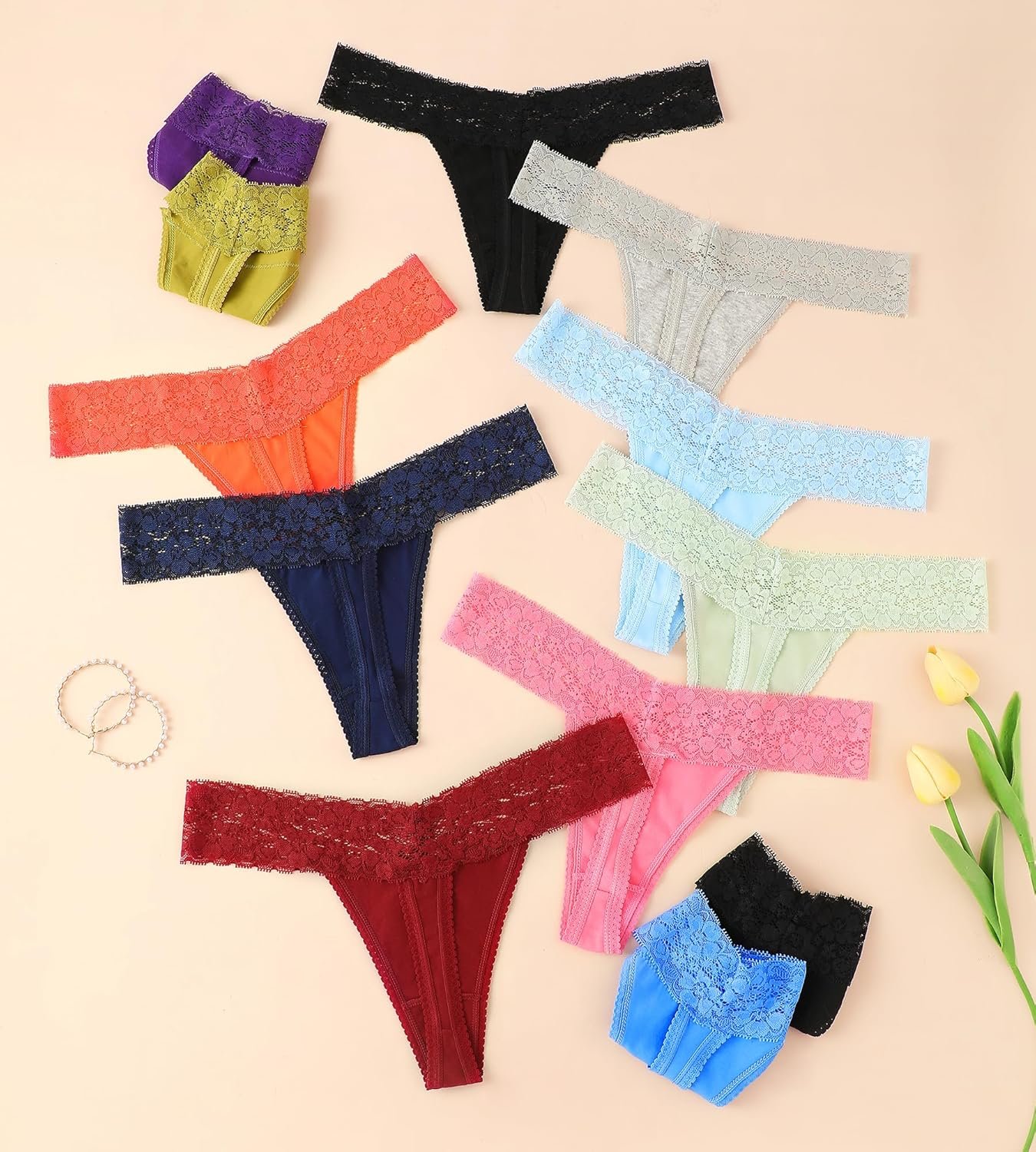 Cotton Thongs for Women T Back Breathable Comfort See Through Panties Seamless Lace Pack - lunas-mystic-emporium.com Cotton Thongs for Women, T Back Breathable Comfort See Through Panties, Seamless Lace Pack