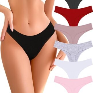 Cotton Underwear for Women Pack Breathable Thongs for Women Sexy Stretch Soft Womens Panties Thong XS-XL