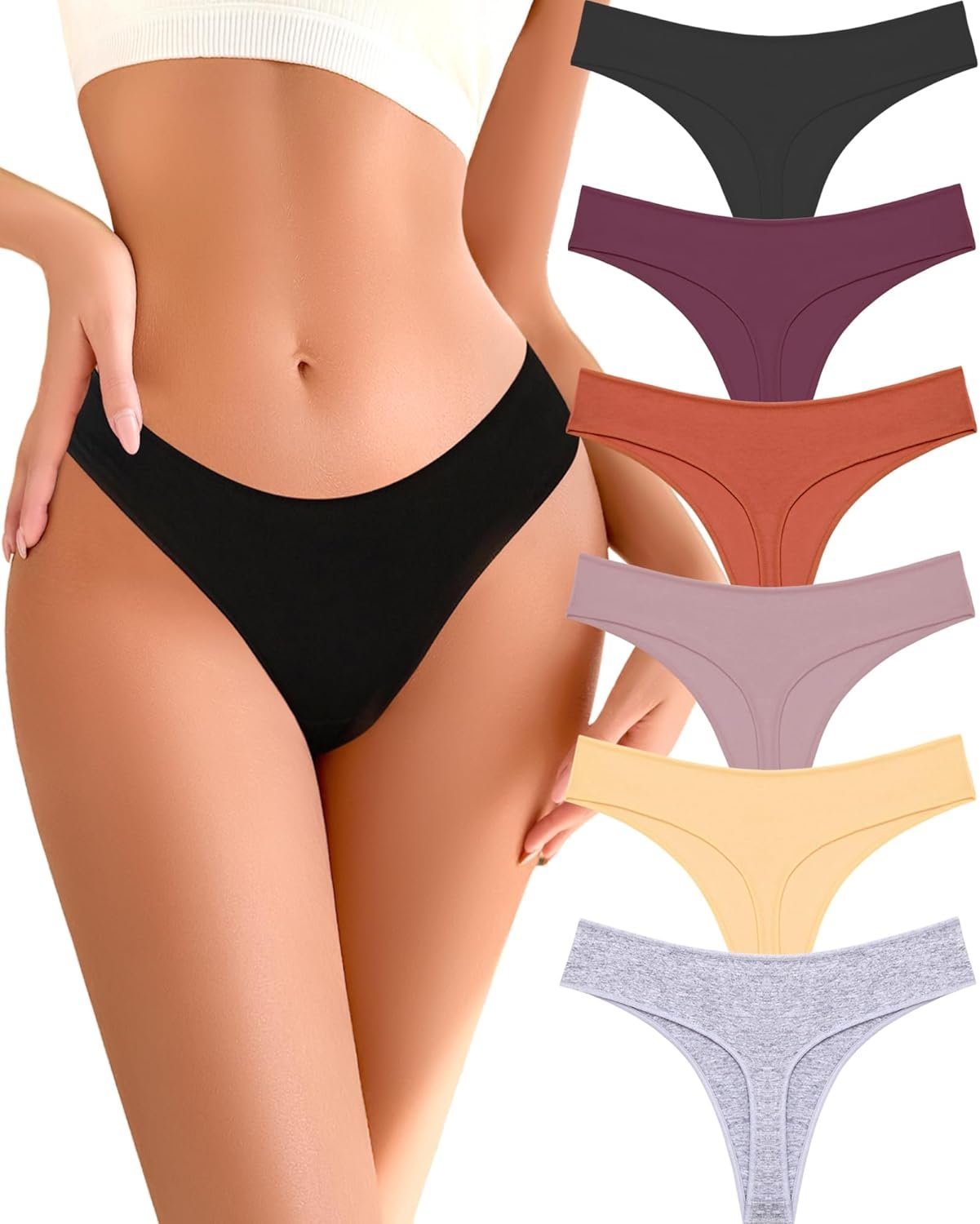 Cotton Underwear for Women Pack Breathable Thongs for Women Sexy Stretch Soft Womens Panties Thong XS-XL - lunas-mystic-emporium.com Cotton Underwear for Women Pack Breathable Thongs for Women Sexy Stretch Soft Womens Panties Thong XS-XL