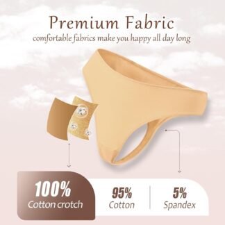 Cotton Underwear for Women Pack Breathable Thongs for Women Sexy Stretch Soft Womens Panties Thong XS-XL
