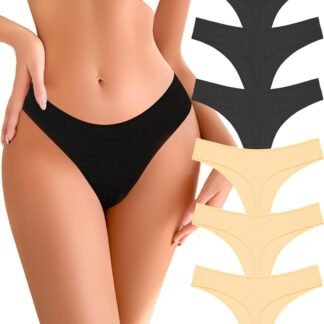 Cotton Underwear for Women Pack Breathable Thongs for Women Sexy Stretch Soft Womens Panties Thong XS-XL